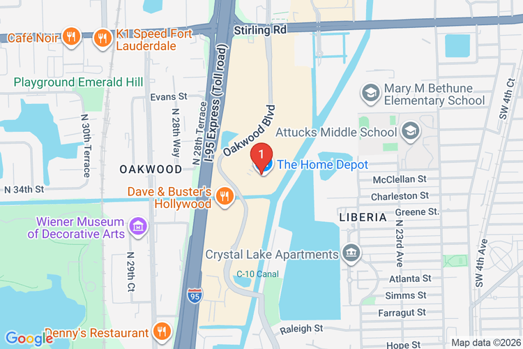 Map showing HOME DEPOT #6310 location