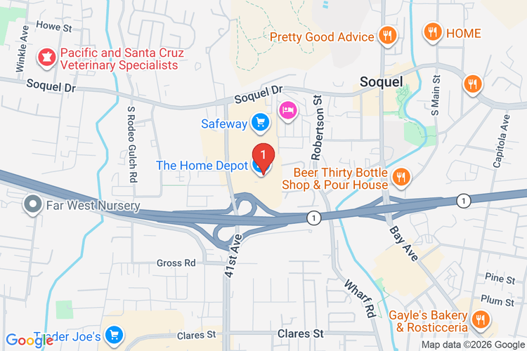 Map showing HOME DEPOT #6968 location