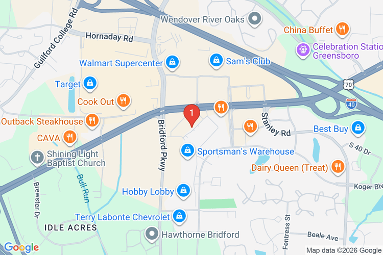 Map showing HOME DEPOT #3604 location