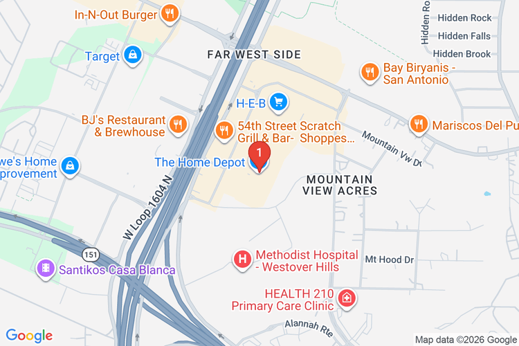 Map showing HOME DEPOT #6818 location