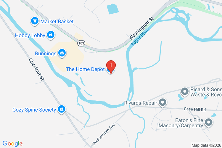 Map showing HOME DEPOT #3408 location