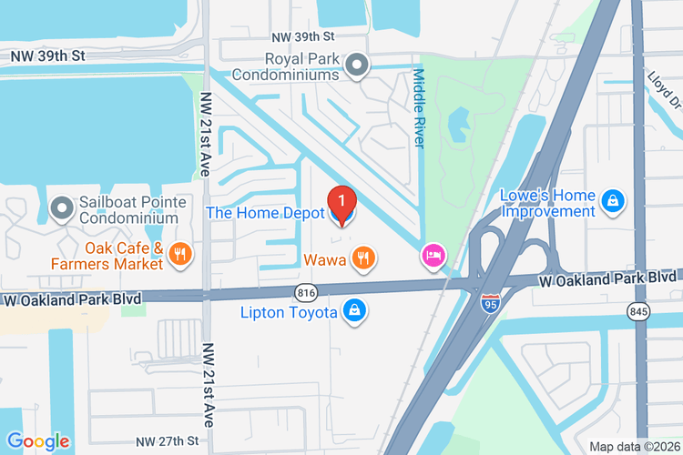 Map showing HOME DEPOT #0249 location
