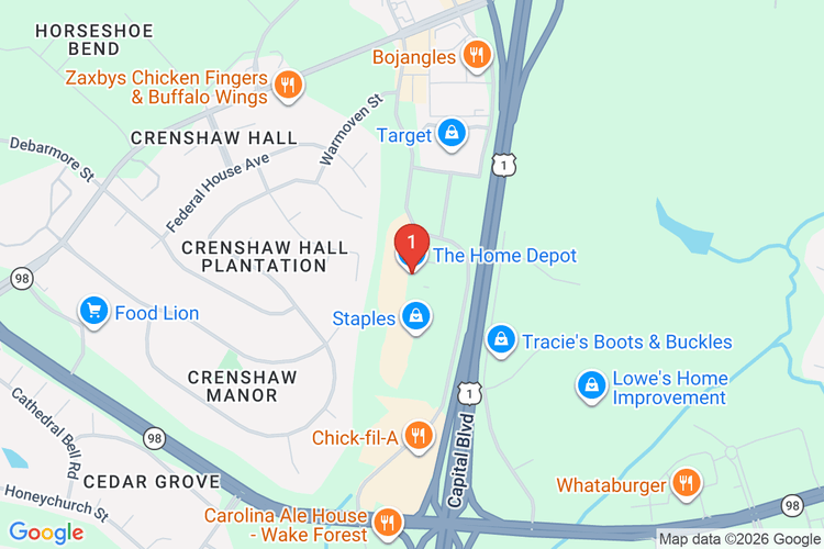 Map showing HOME DEPOT #3647 location