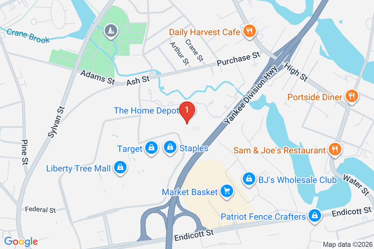 Map showing HOME DEPOT #2623 location