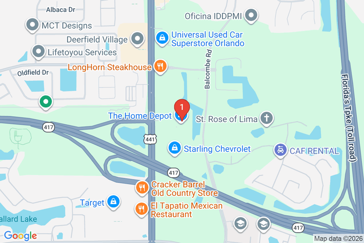 Map showing HOME DEPOT #6328 location