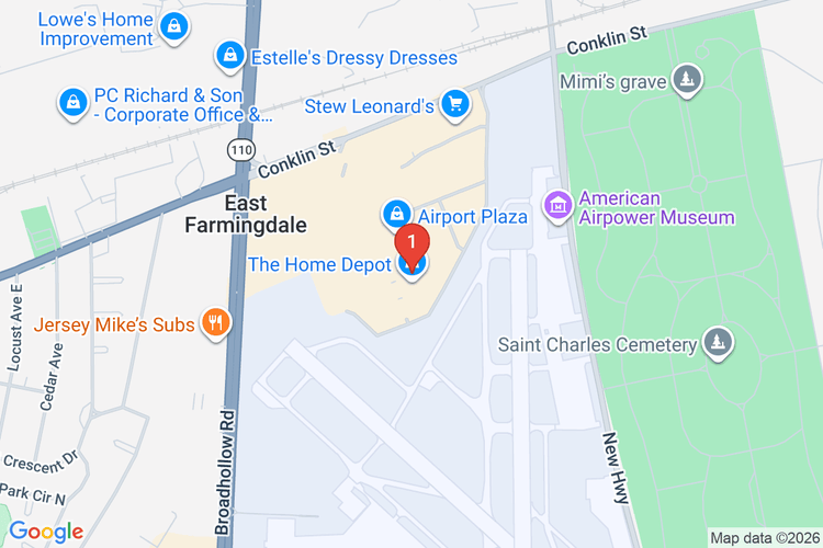 Map showing HOME DEPOT #1267 location