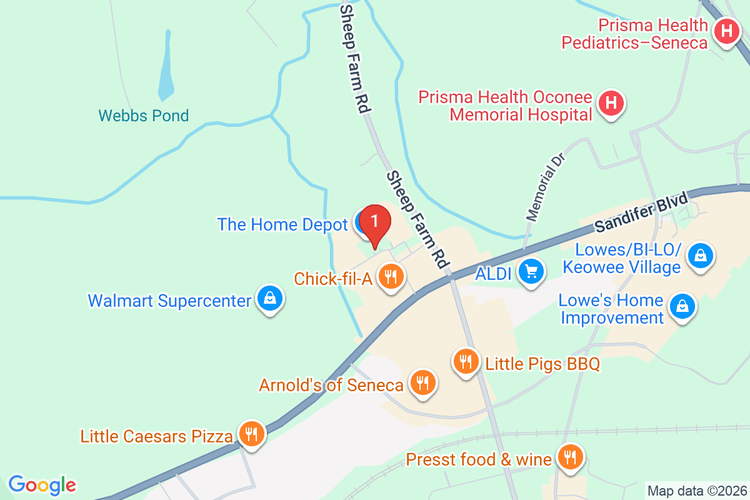 Map showing HOME DEPOT #1130 location