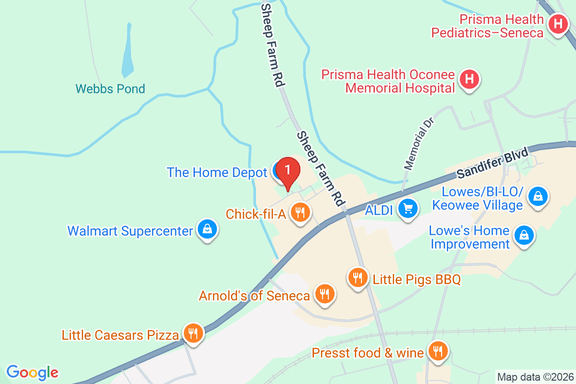 Map showing HOME DEPOT #1130 location