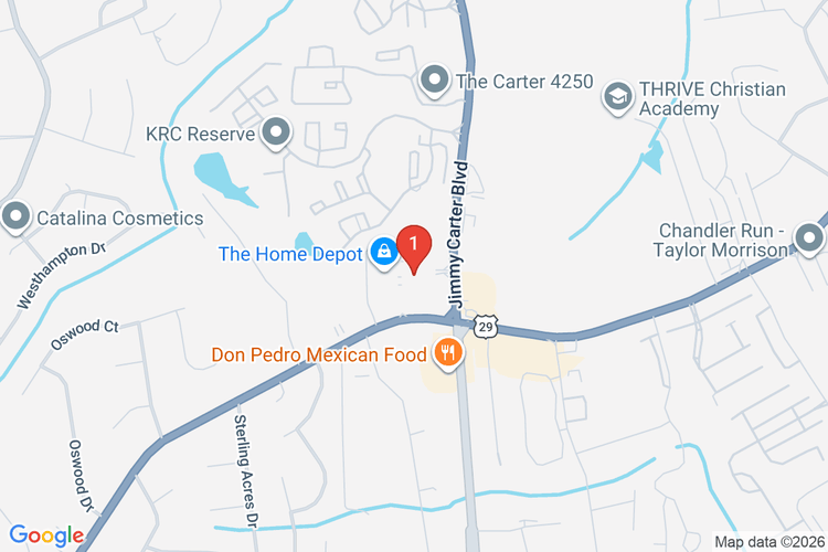 Map showing HOME DEPOT #0175 location