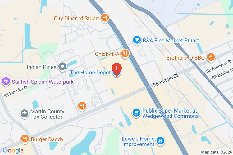 Map showing HOME DEPOT #6314 location