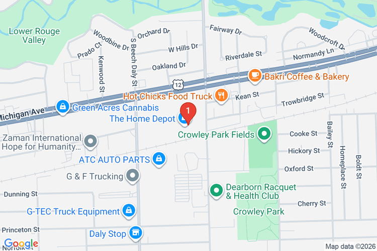Map showing HOME DEPOT #2710 location