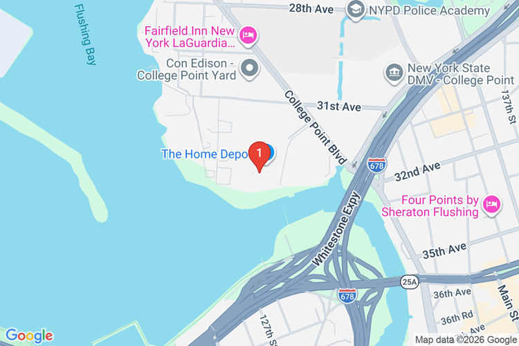 Map showing HOME DEPOT #1277 location
