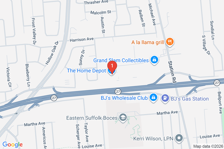 Map showing HOME DEPOT #8958 location
