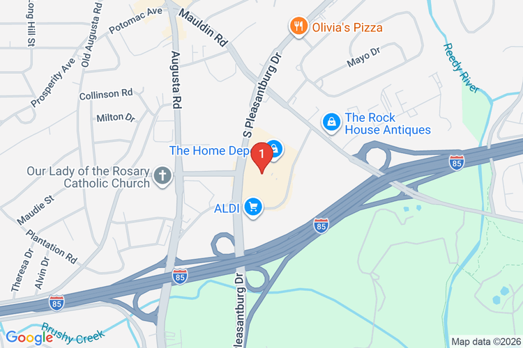 Map showing HOME DEPOT #1127 location