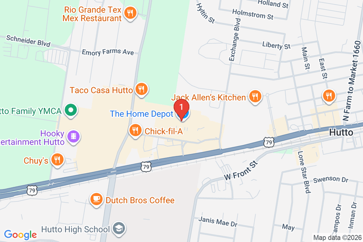 Map showing HOME DEPOT #8439 location