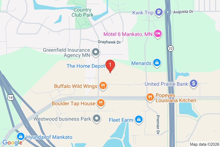 Map showing HOME DEPOT #2829 location