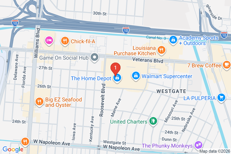 Map showing HOME DEPOT #0349 location