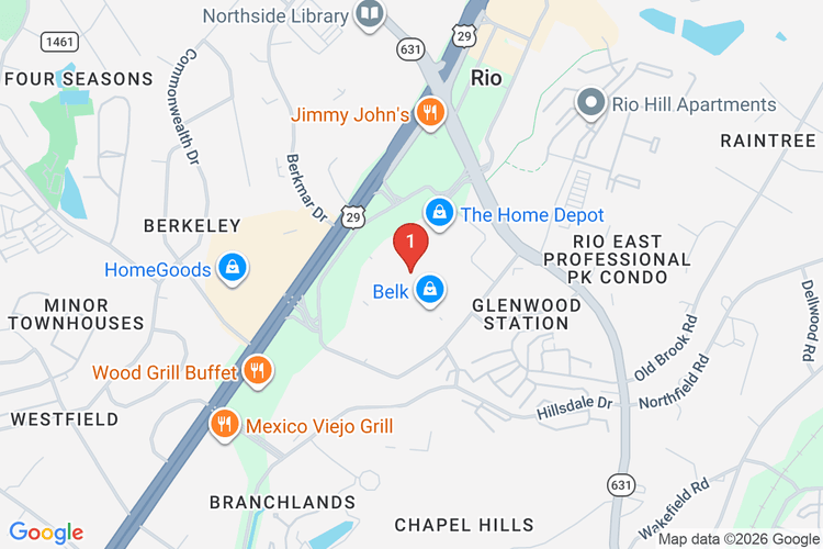 Map showing HOME DEPOT #0711 location