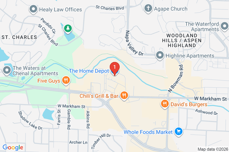 Map showing HOME DEPOT #1401 location