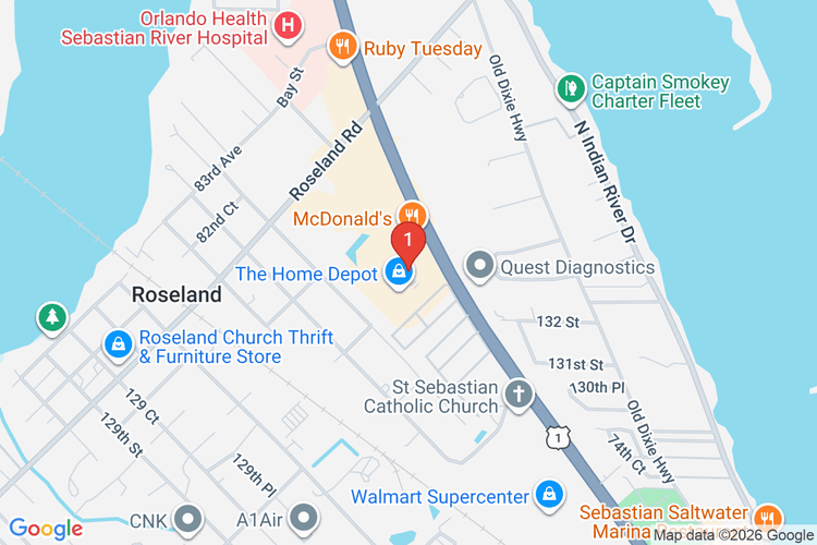 Map showing HOME DEPOT #8545 location