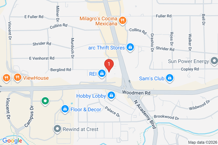 Map showing HOME DEPOT #1510 location