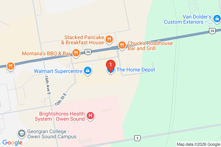 Map showing HOME DEPOT CAN #7154 location