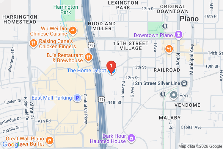 Map showing HOME DEPOT #0539 location