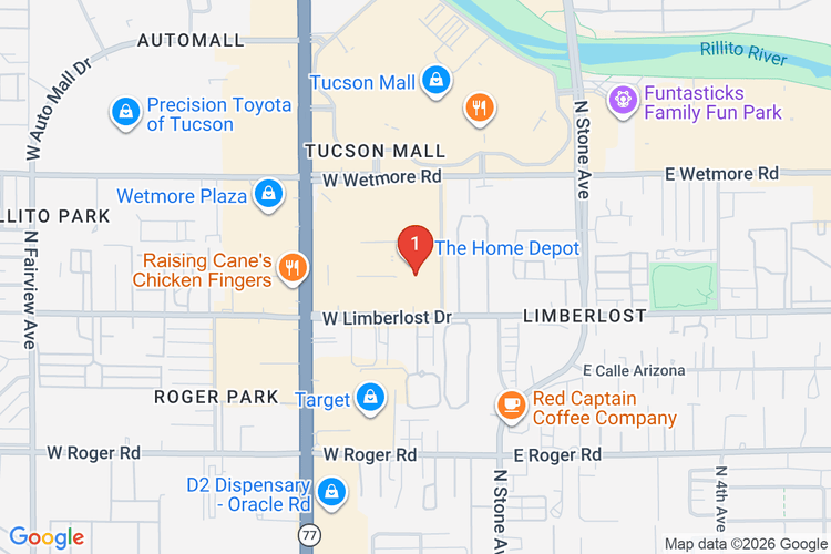 Map showing HOME DEPOT #0414 location