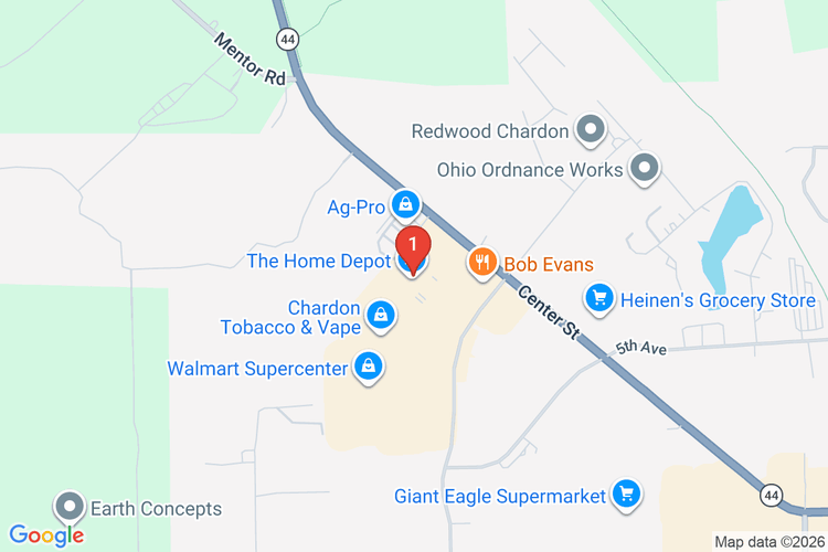 Map showing HOME DEPOT #8981 location