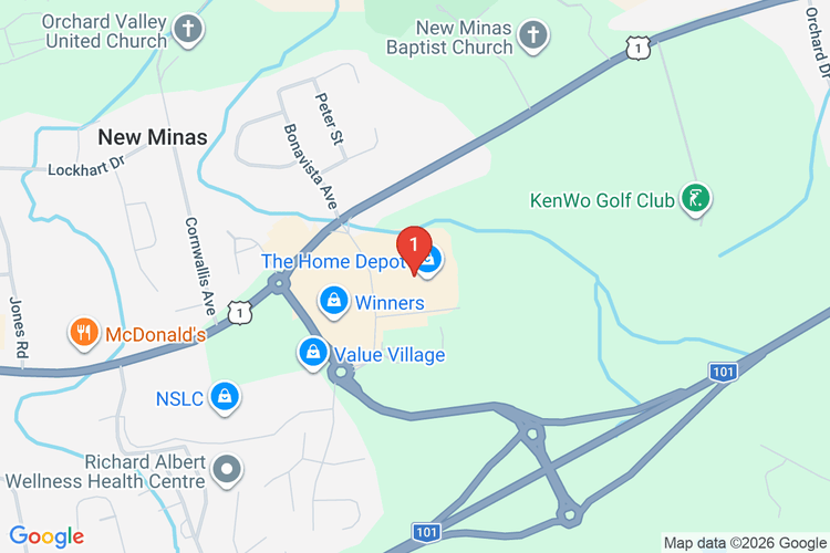 Map showing HOME DEPOT CAN #7261 location