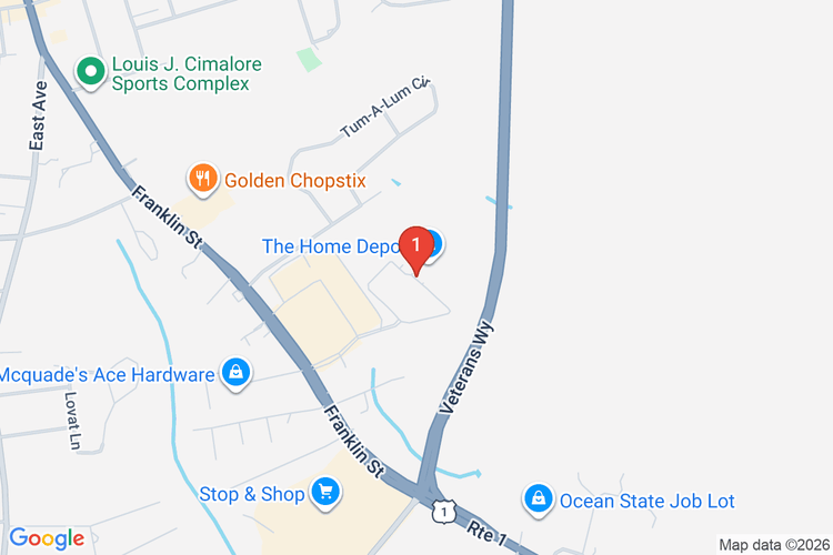 Map showing HOME DEPOT #4284 location