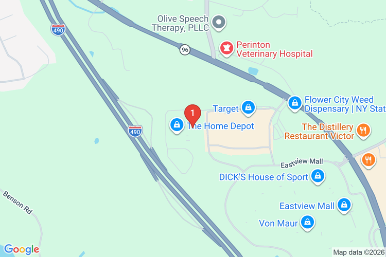 Map showing HOME DEPOT #1264 location
