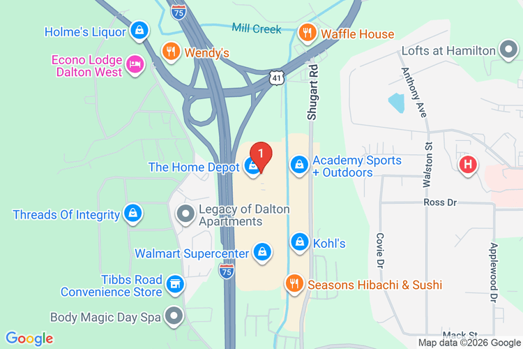 Map showing HOME DEPOT #0137 location