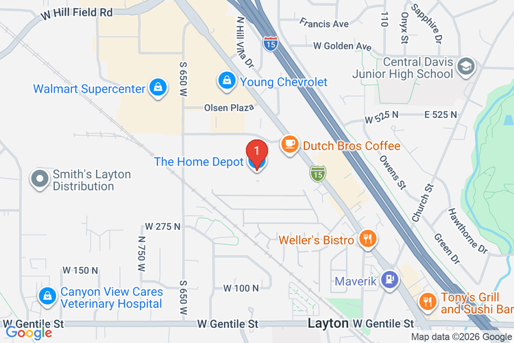 Map showing HOME DEPOT #8583 location