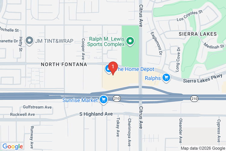 Map showing HOME DEPOT #6960 location