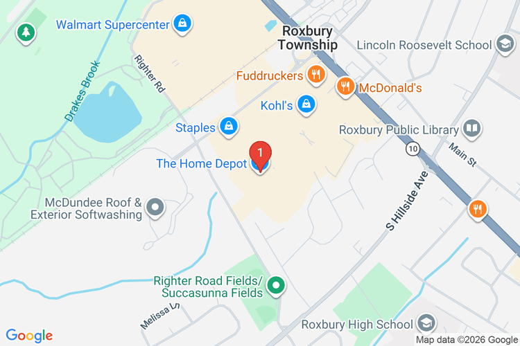 Map showing HOME DEPOT #0909 location