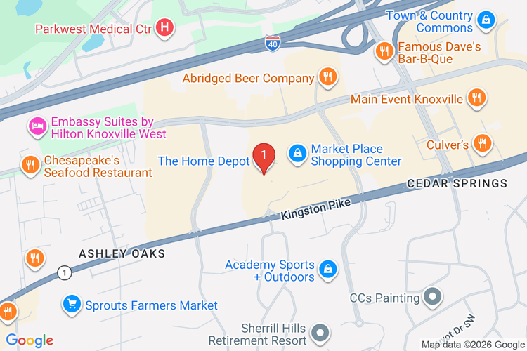 Map showing HOME DEPOT #0730 location