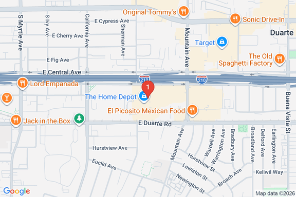 Map showing HOME DEPOT #6629 location