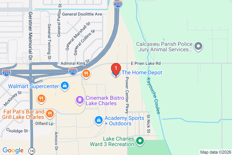 Map showing HOME DEPOT #0363 location