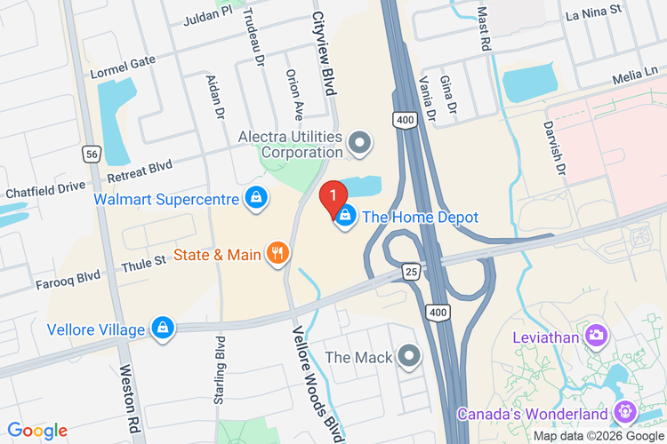 Map showing HOME DEPOT CAN #7253 location