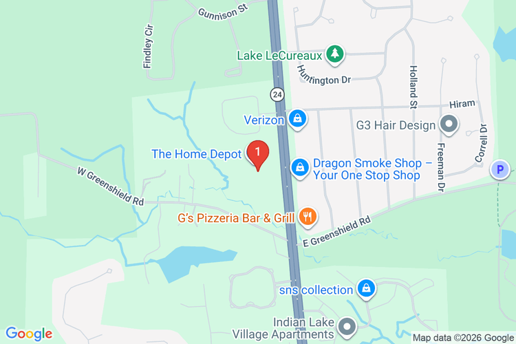 Map showing HOME DEPOT #2743 location