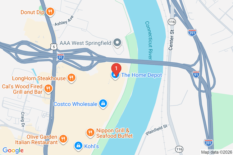 Map showing HOME DEPOT #2662 location