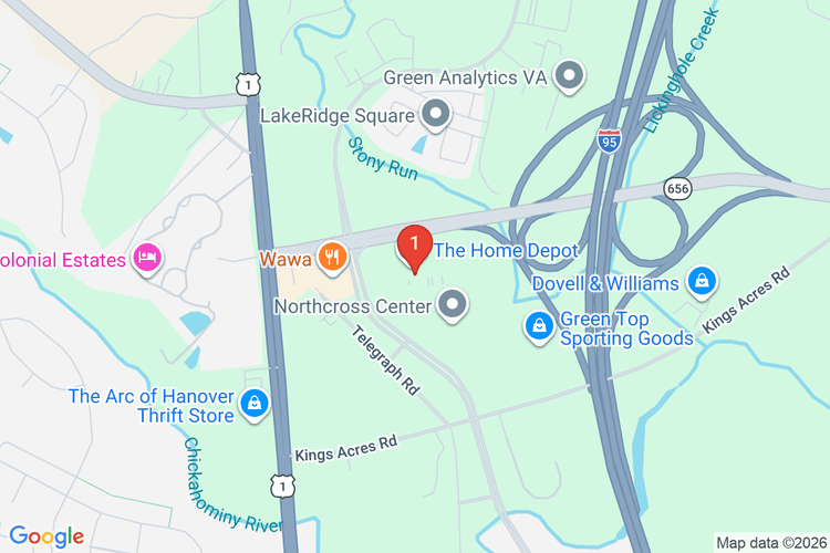 Map showing HOME DEPOT #4653 location