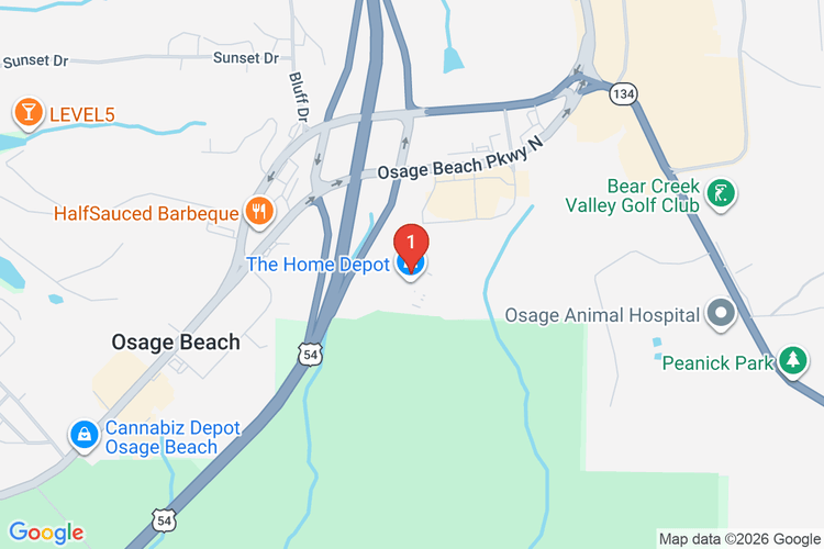 Map showing HOME DEPOT #3027 location