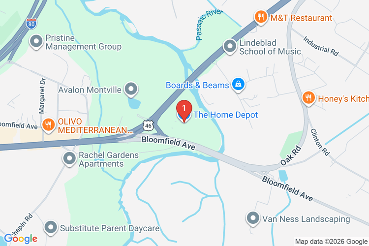 Map showing HOME DEPOT #0965 location