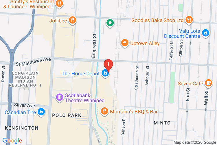 Map showing HOME DEPOT CAN #7057 location