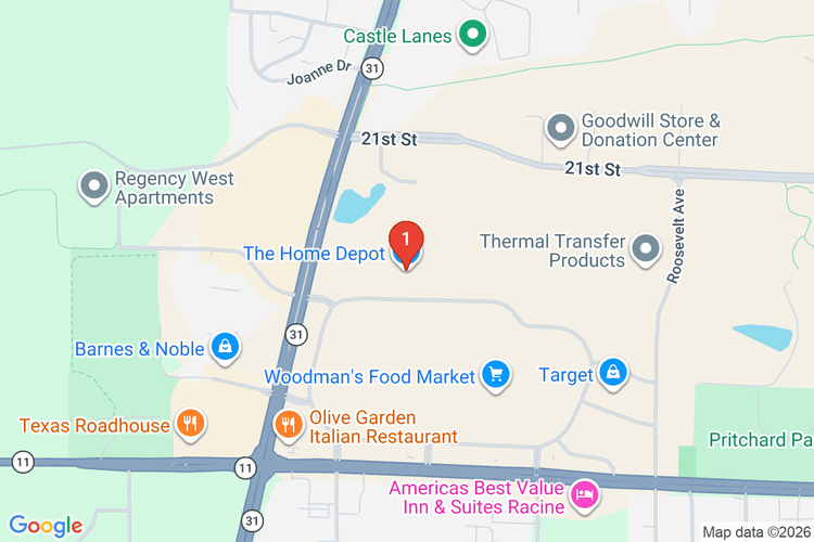 Map showing HOME DEPOT #4926 location