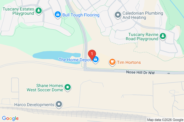 Map showing HOME DEPOT CAN #7250 location