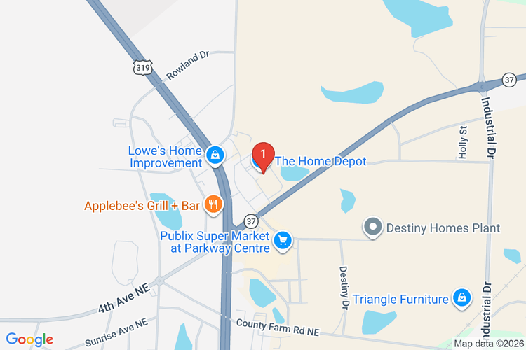 Map showing HOME DEPOT #1770 location