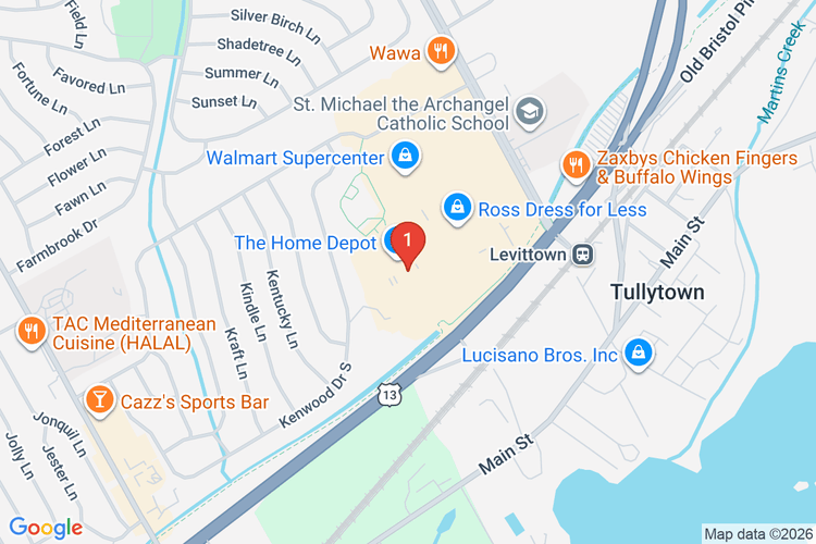 Map showing HOME DEPOT #4163 location
